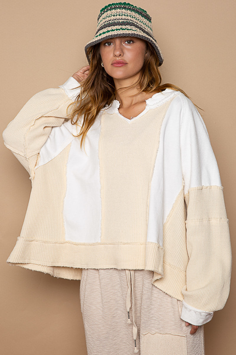 ZOEY PULLOVER - IVORY MULTI