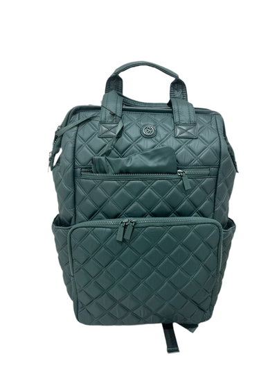 Quilted Nylon Workbook Backpack - Spruce