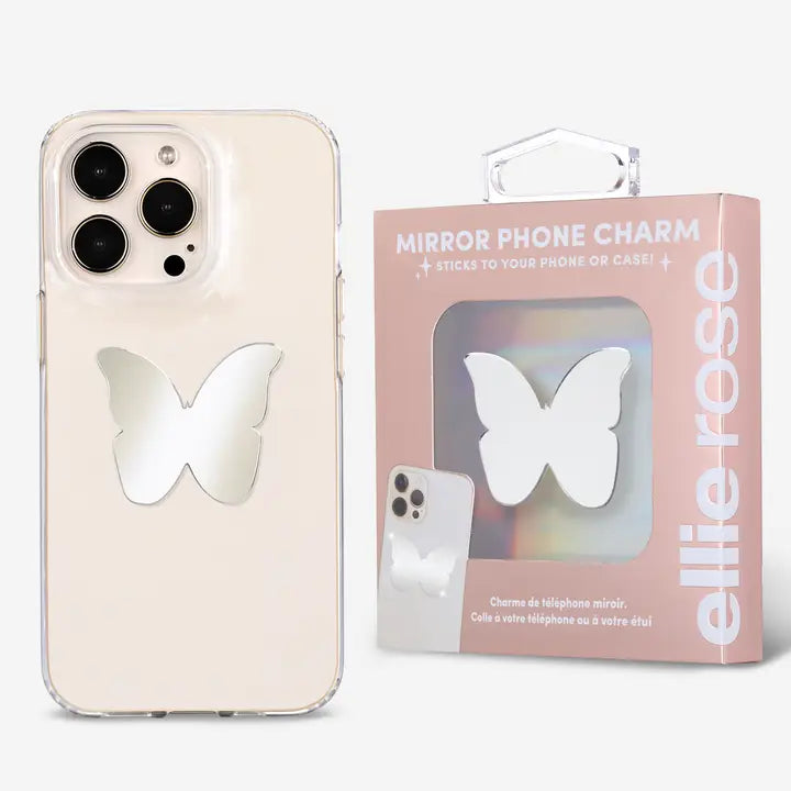 Stick-On Mirror Phone Decal - Butterfly