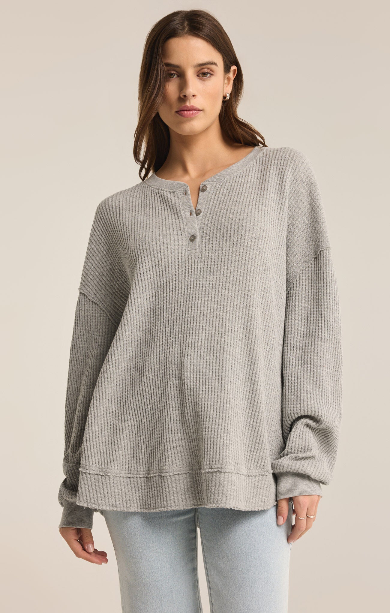 JAX COZY WAFFLE HENLEY