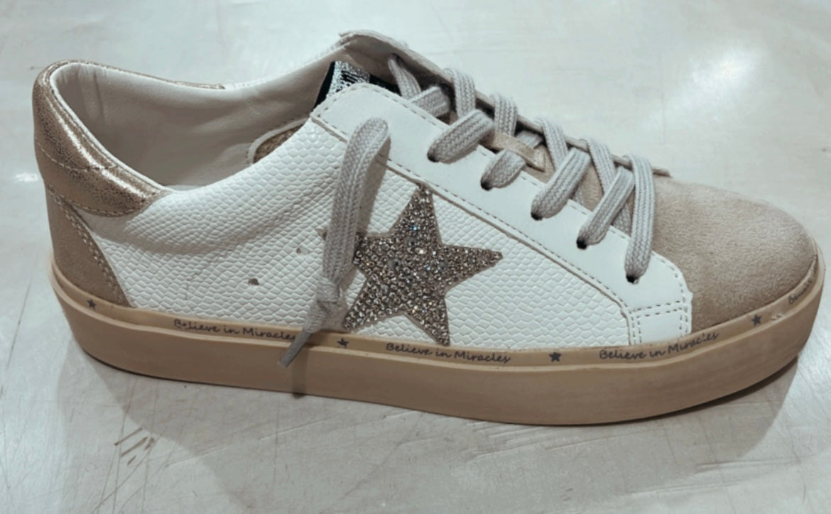 REBA SNEAKERS - WHITE GOLD