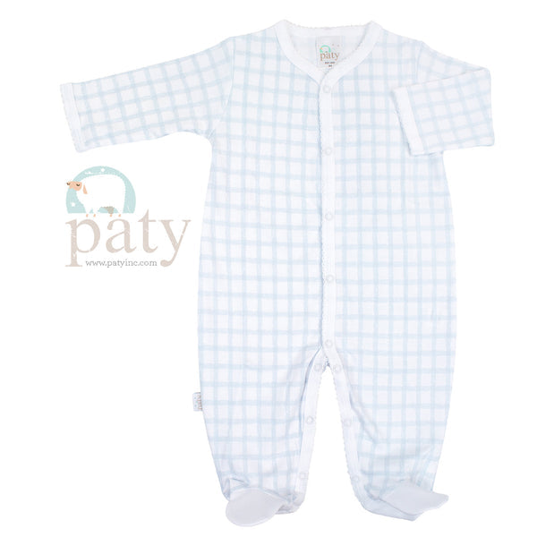 PATY FOOTIE - BLUE GINGHAM