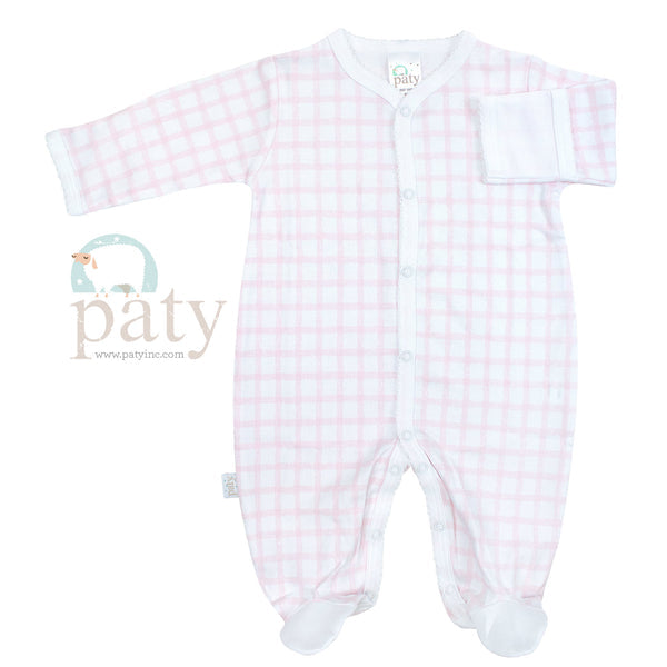 PATY FOOTIE - PINK GINGHAM