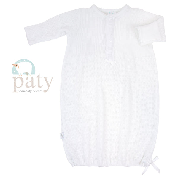 PATY GOWN - WHITE PICOT