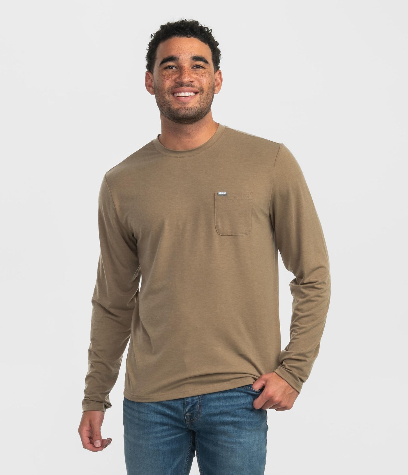 MAX COMFORT HENLEY L/S - CARIBOU