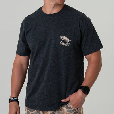 SS - Camo Big Fly - Heather Black