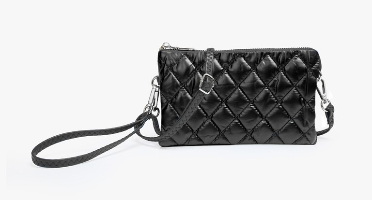 RILEY PUFFER CROSSBODY/WRISTLET - BLACK