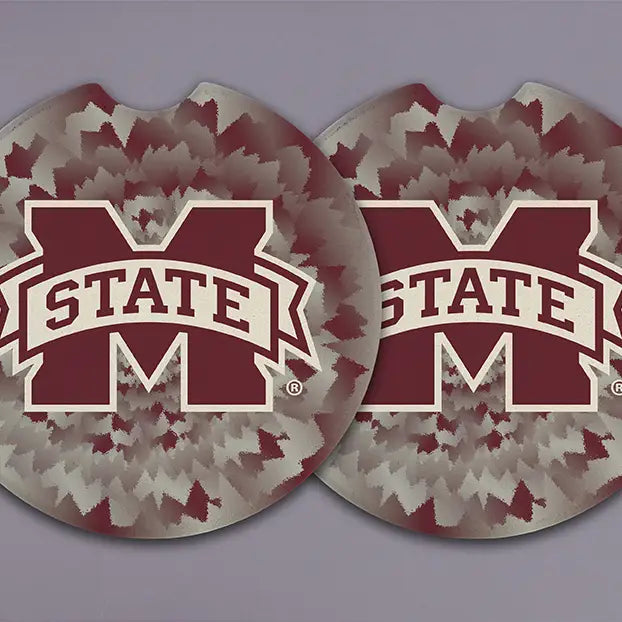 TIE DYE STATE CAR COASTER SET