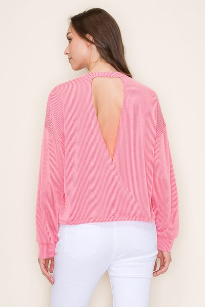 RIBBED CROP W/OPEN BACK