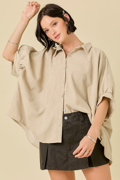 RYLIE CORDUROY BUTTON DOWN