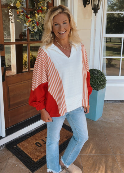 SHAYNA STRIPED SWEATSHIRT