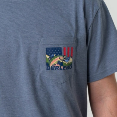 SS - Patriotic Scenic Fish - Heather Blue Jean