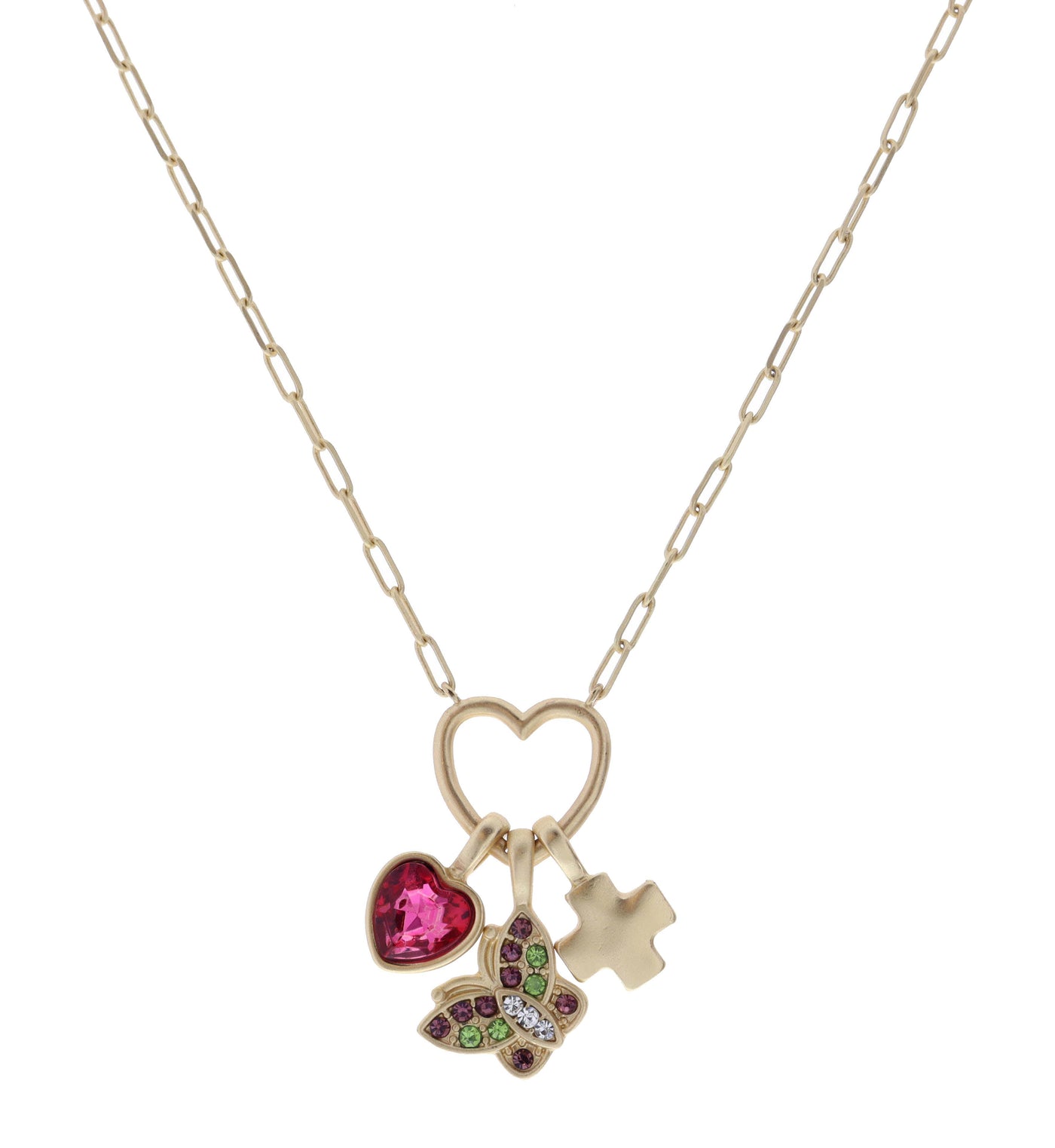 Hot Pink heart necklace