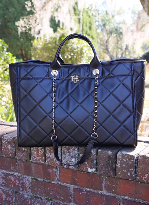 Melissa Tote Bag BLACK QUILTED