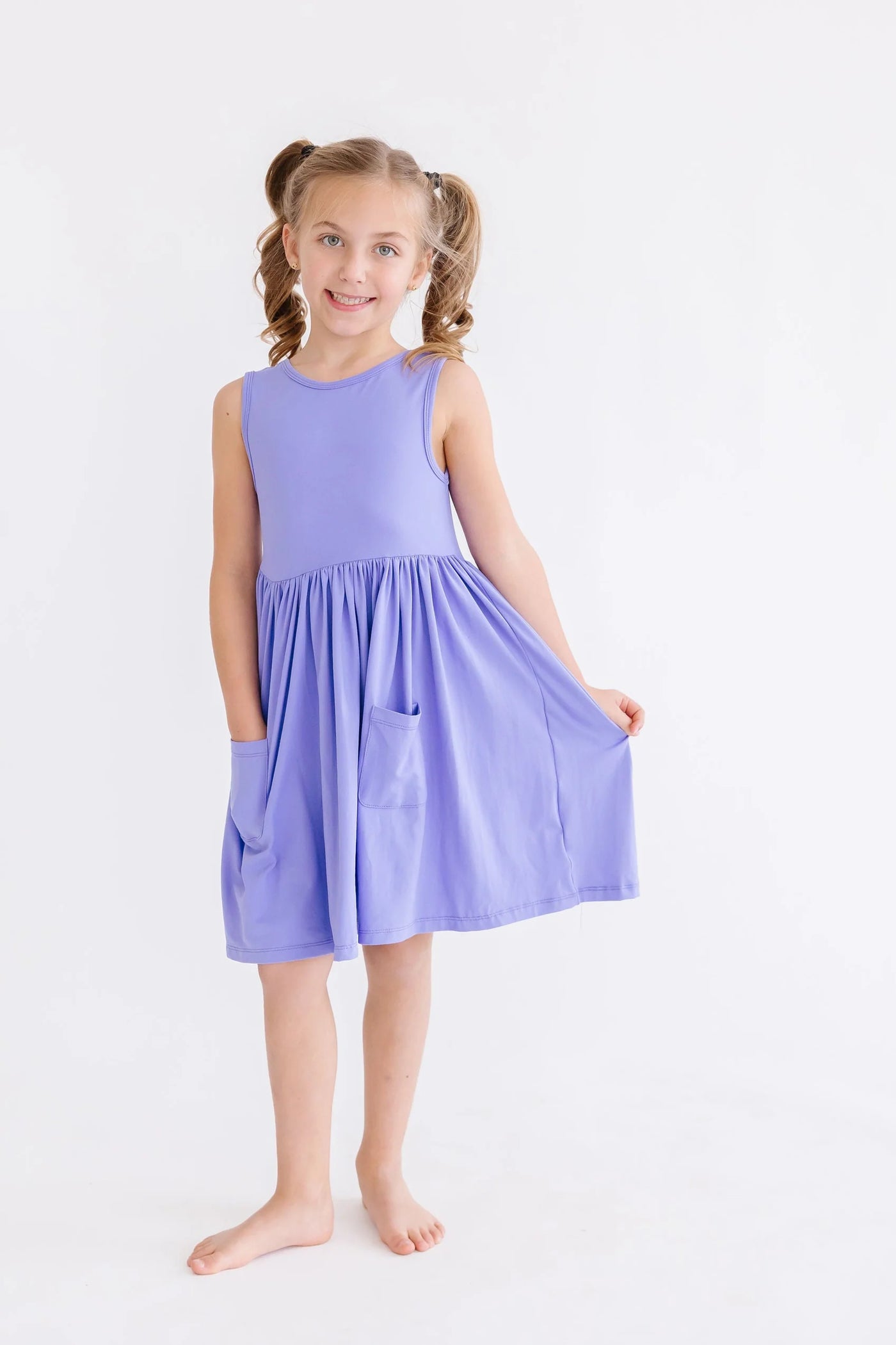 Periwinkle Tank Pocket Twirl Dress