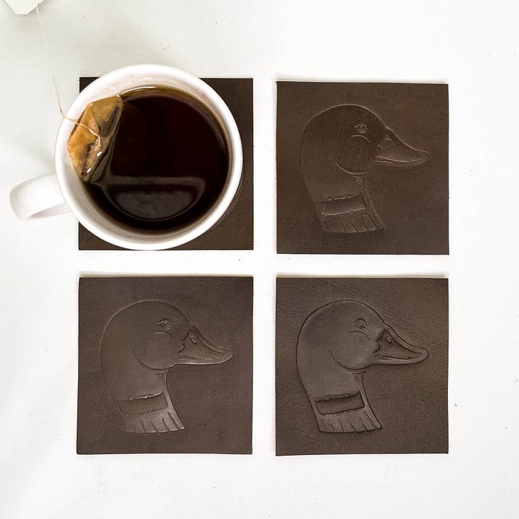 LEATHER DUCK COASTER