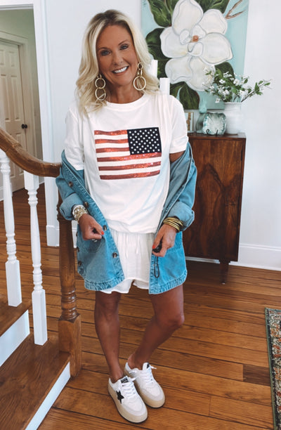 AMERICAN FLAG TEE