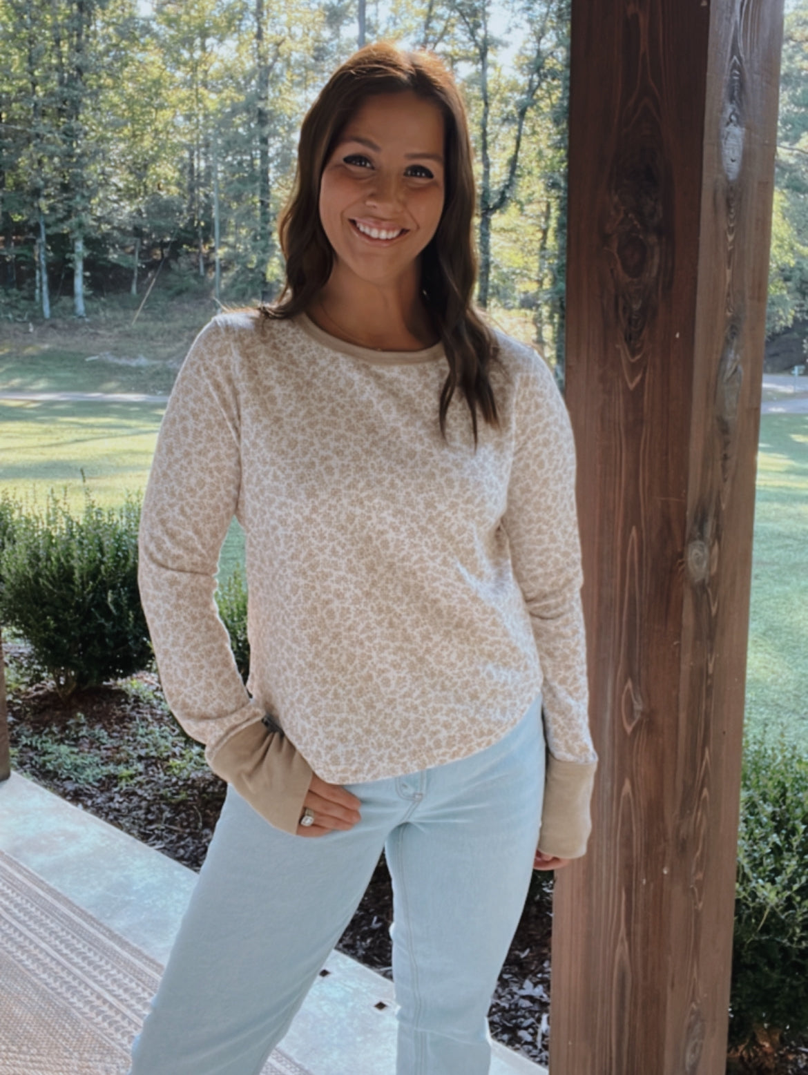 RALL TOP - TAUPE/IVORY