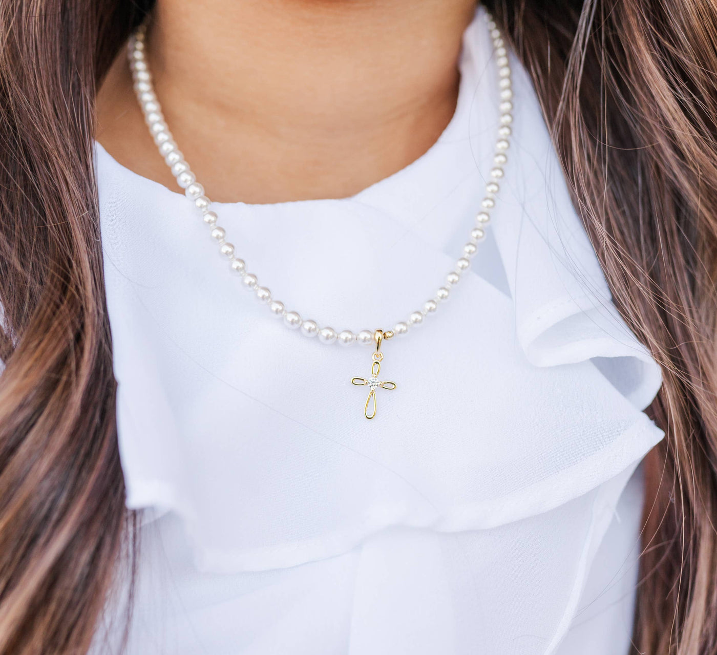 First Communion Kids Cross Necklace