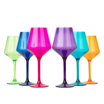 ACRYLIC STEMMED WINE GLASSES