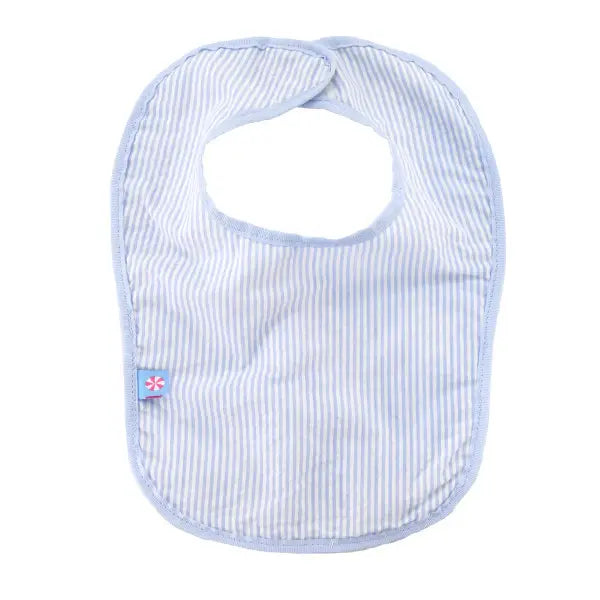 Baby Blue Seersucker Bib