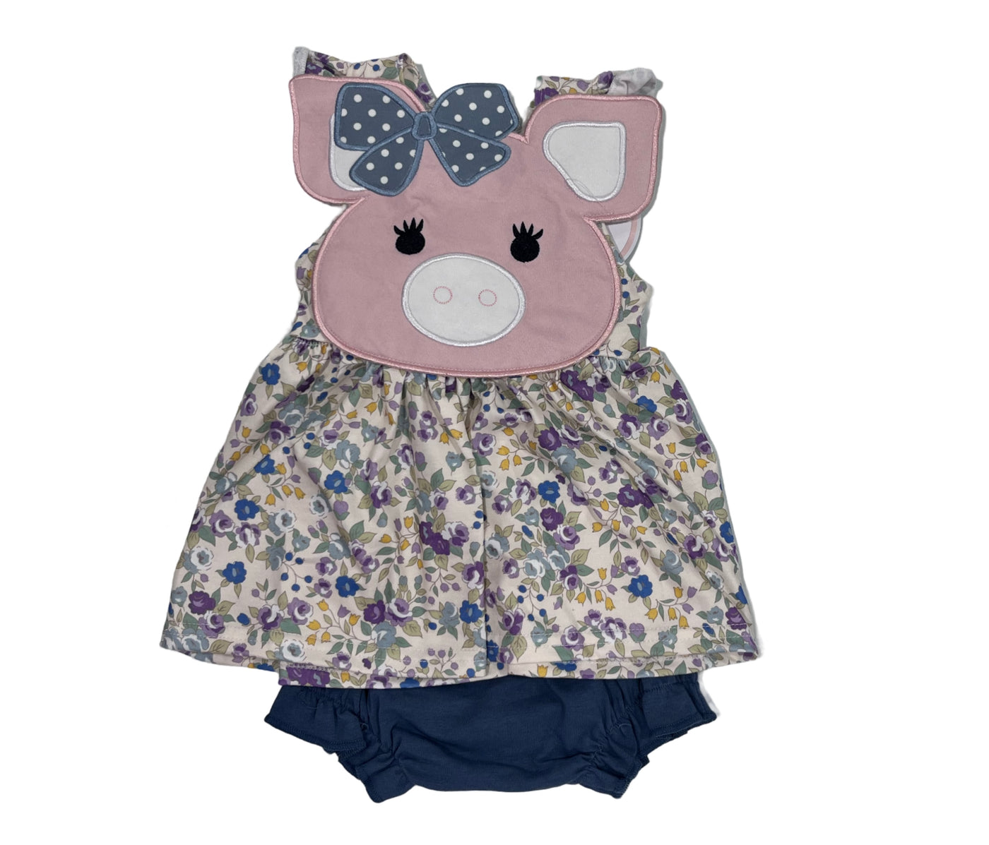 PIGGY FLORAL DIAPER SET