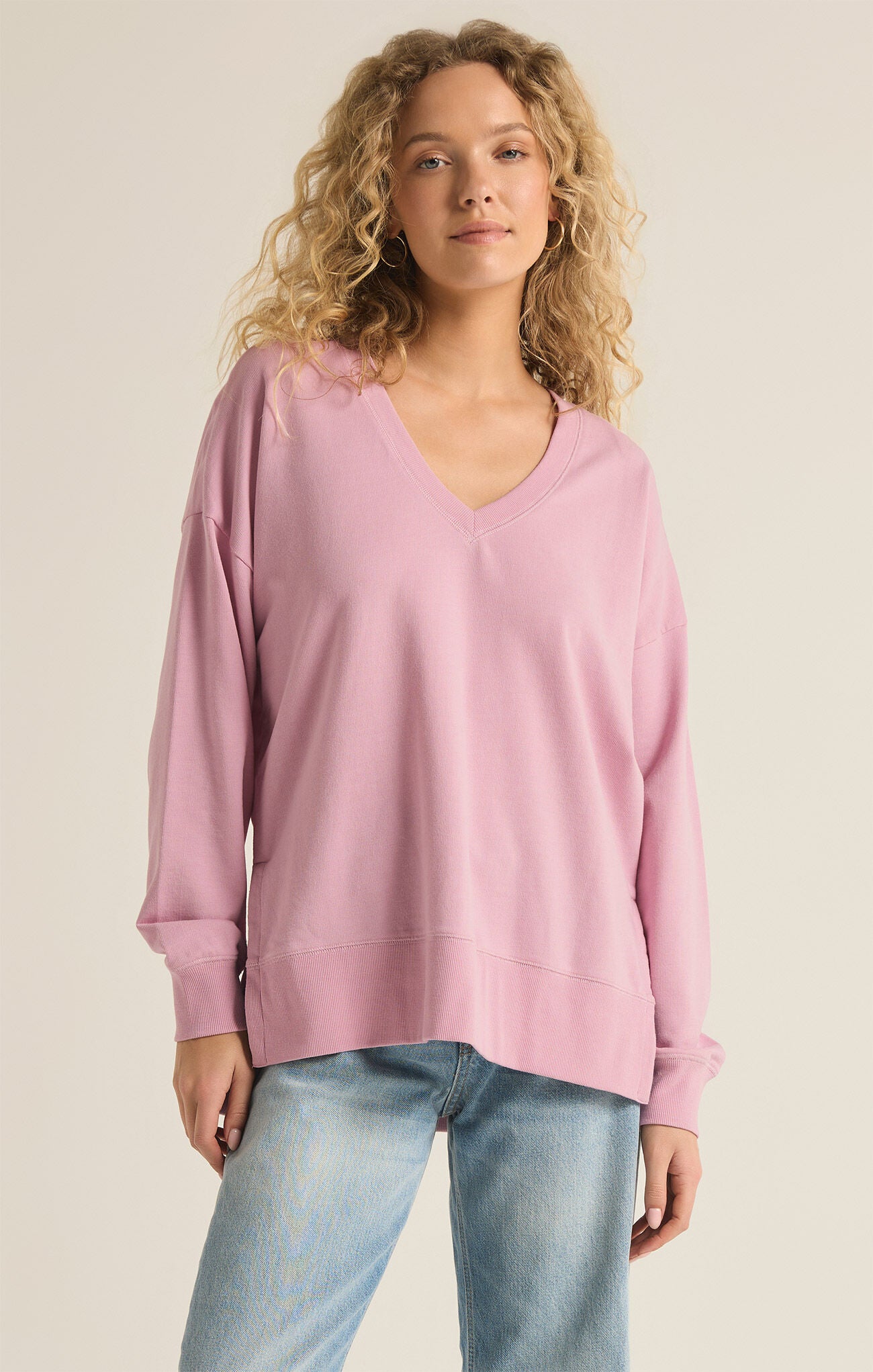 Modern V-Neck Weekender - SUNSET MAUVE