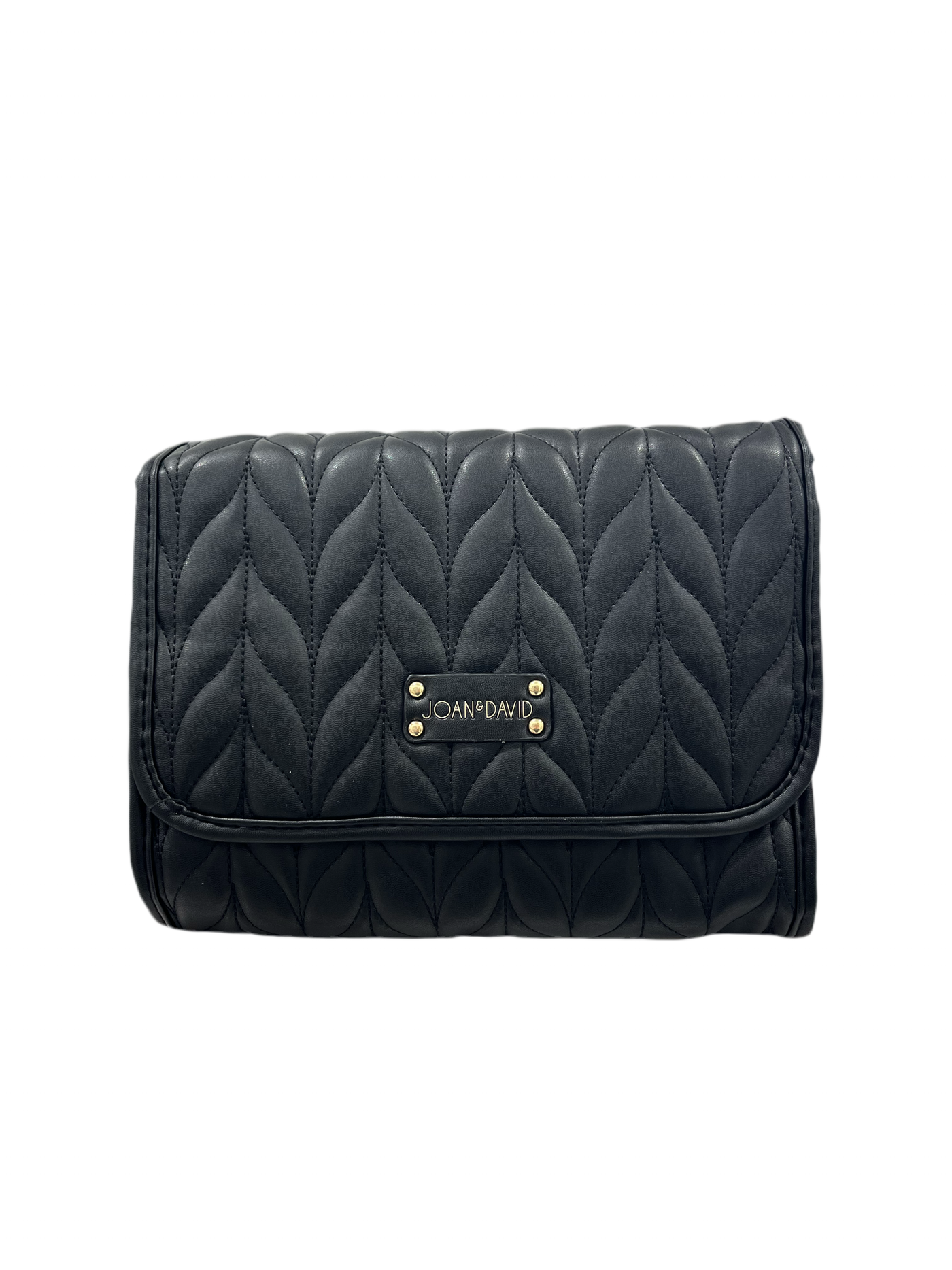 QUILTED HANGING TRAVEL BAG - BLACK