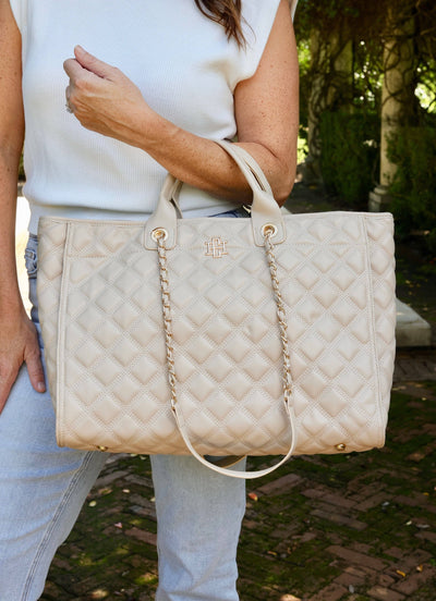 Melissa Tote Bag NUDE QUILTED