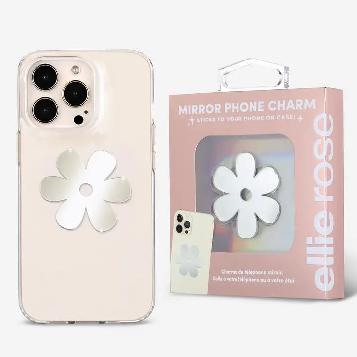 Stick-On Mirror Phone Decal - Flower