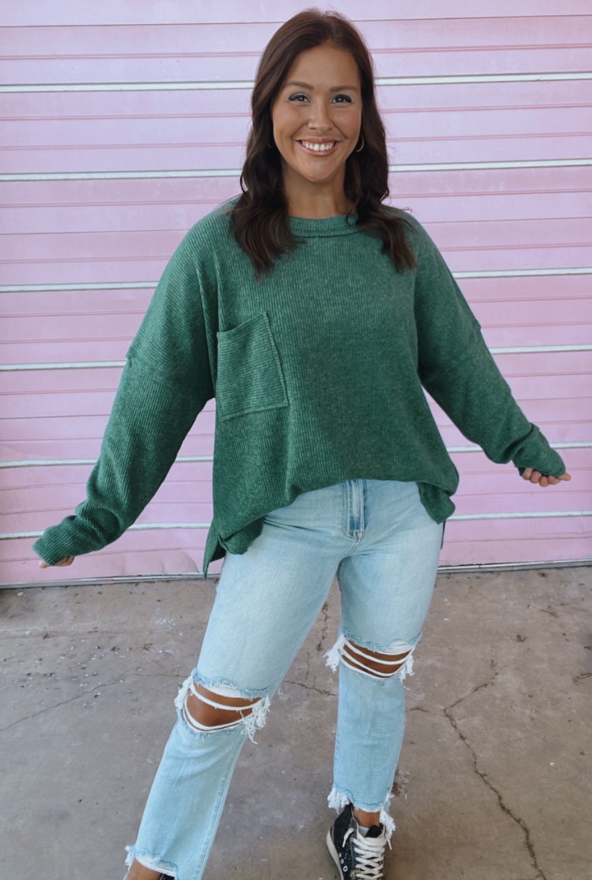 HARLEY SWEATER - GREEN (PLUS)