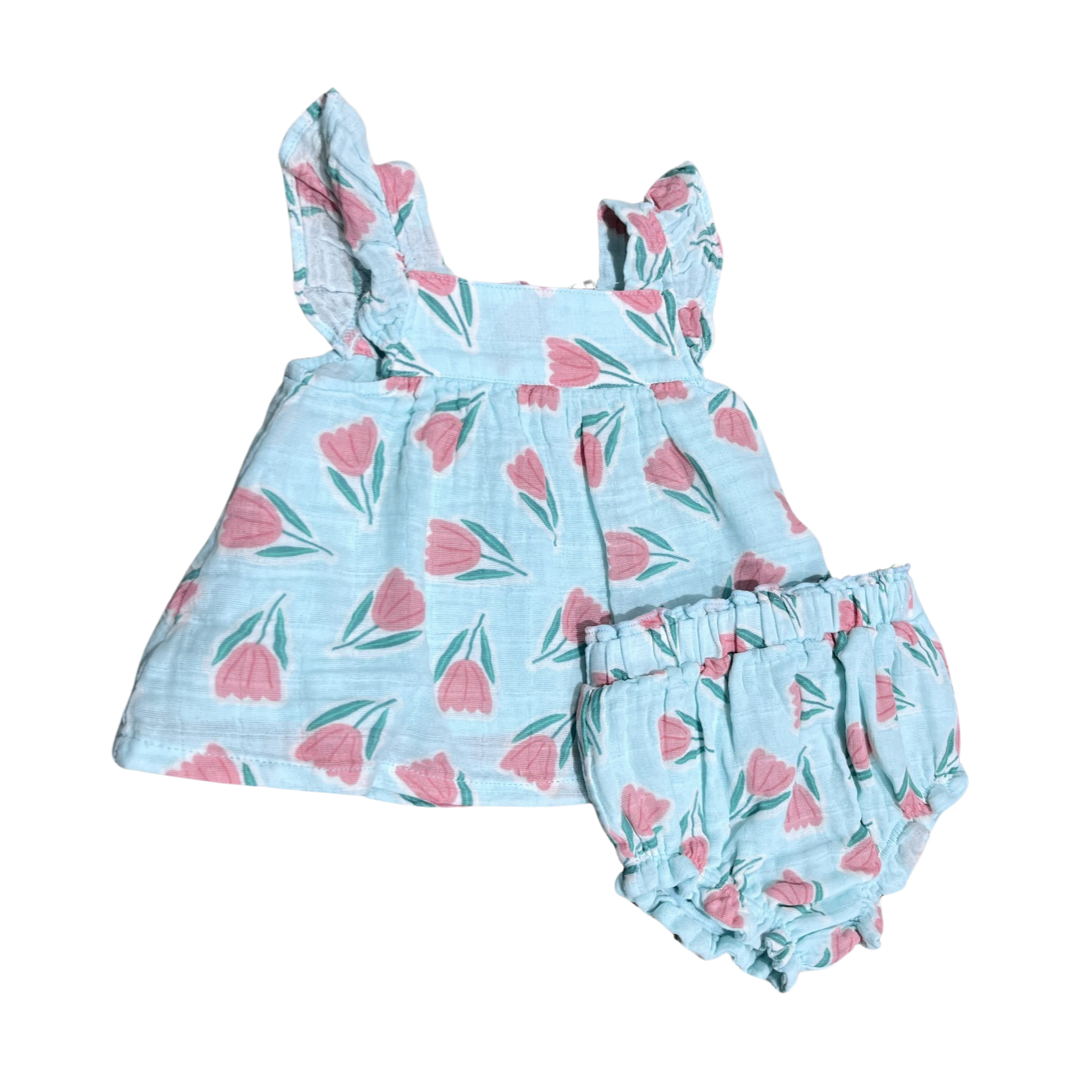 TULIP BUTTERFLY PINAFORE DIAPER COVER