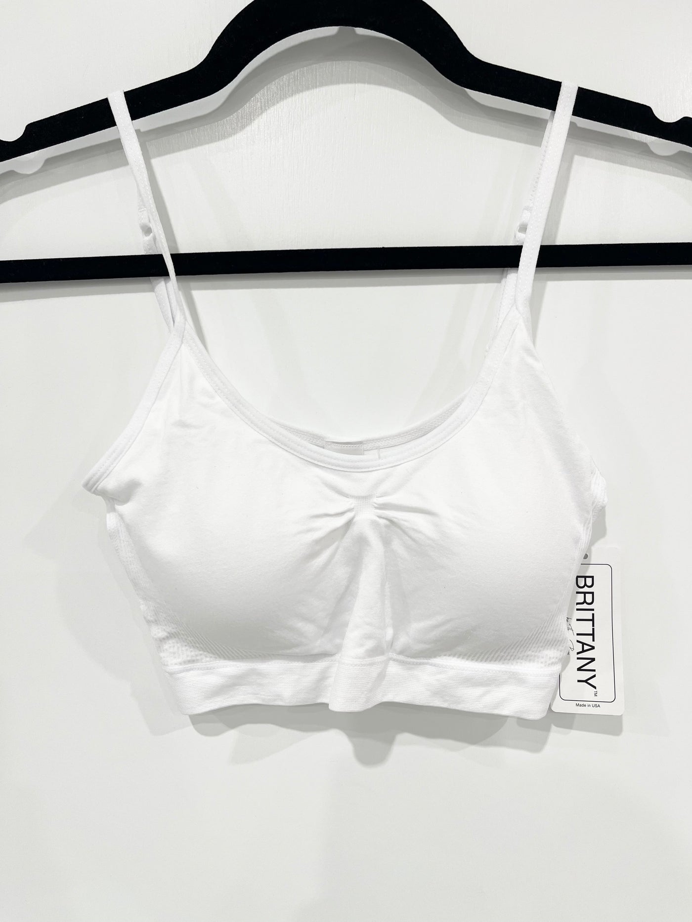 ROUCHED BRALETTE - WHITE