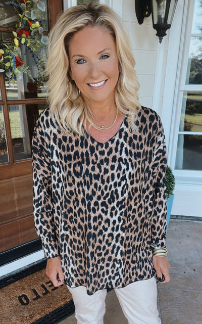 LEOPARD TOP  -DARK