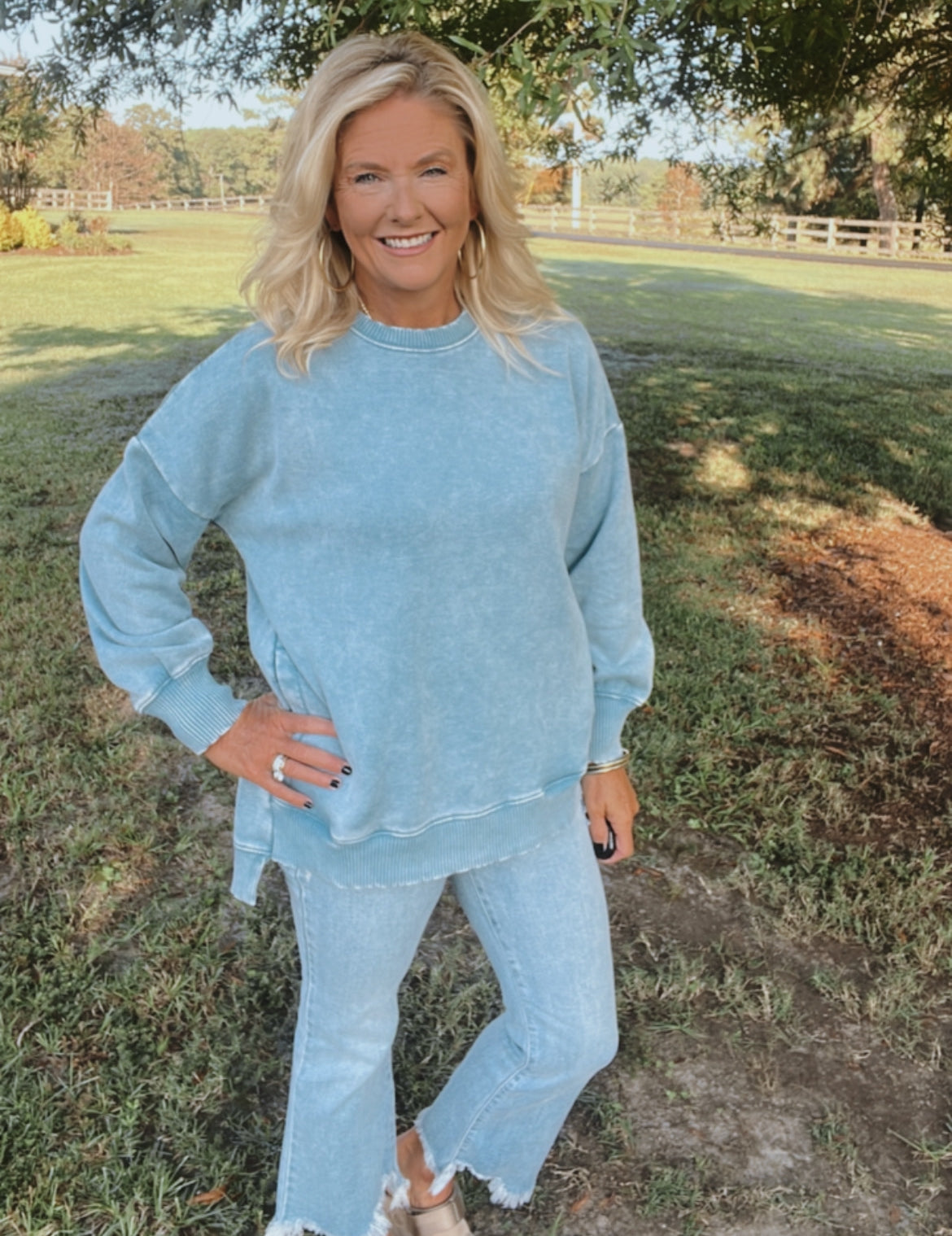 OPAL PULLOVER - BLUE GREY