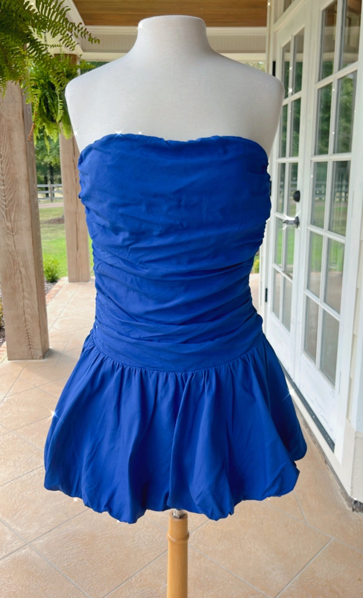 LESLIE BUBBLE DRESS - BLUE