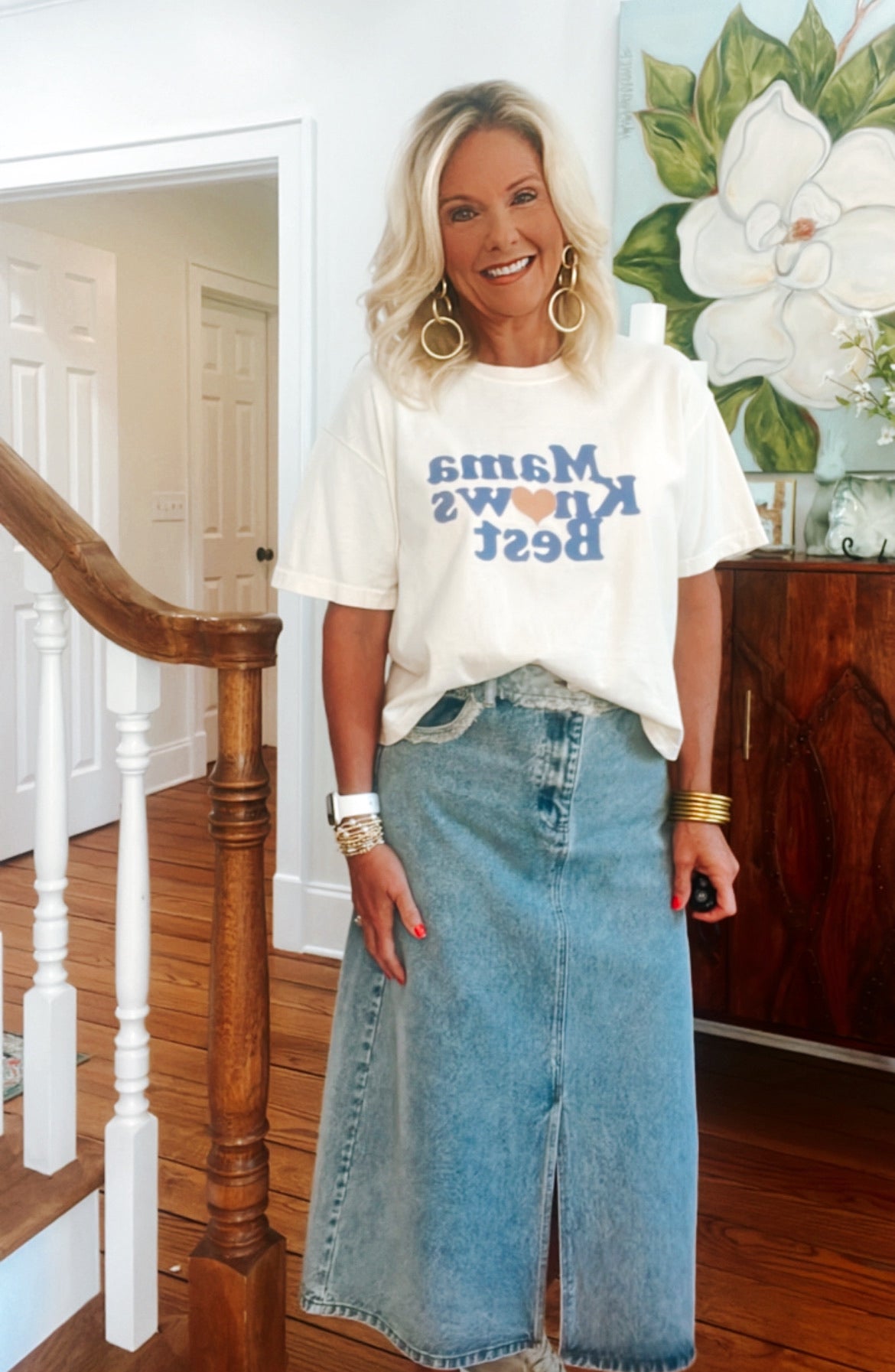 DENIM MIDI SKIRT