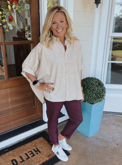 RYLIE CORDUROY BUTTON DOWN