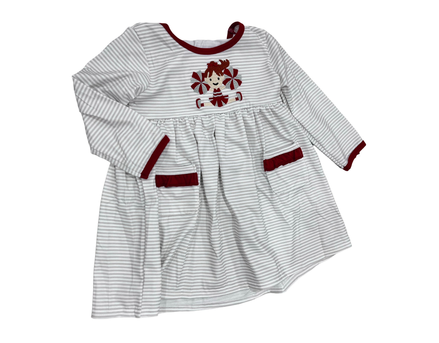 MAROON STRIPE CHEER DRESS