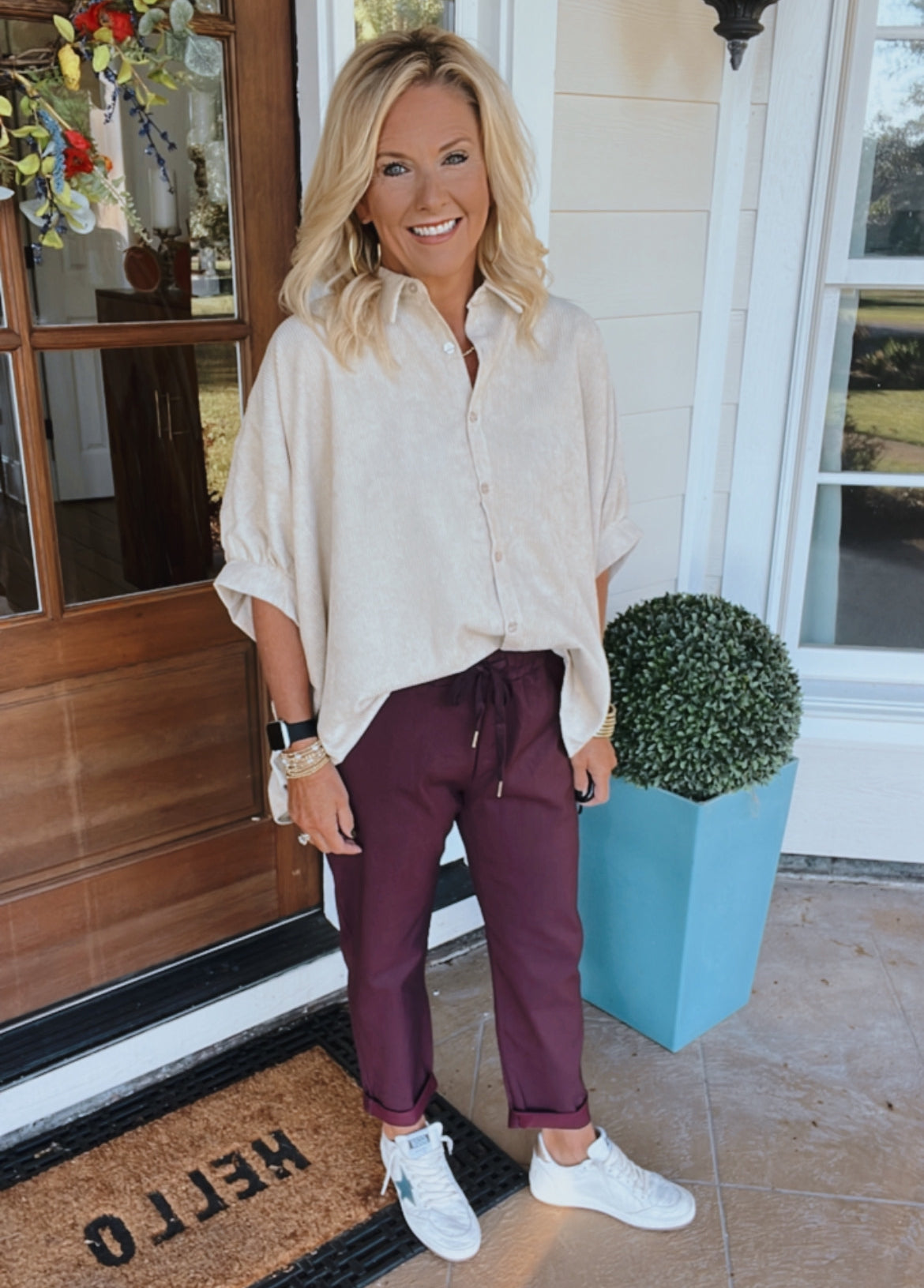 RYLIE CORDUROY BUTTON DOWN