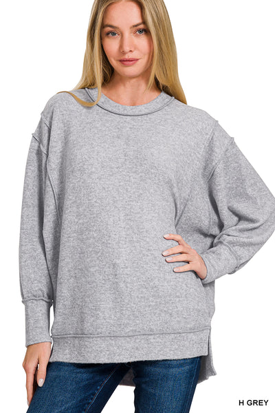 KAYLAN MELANGE SWEATER - H GREY