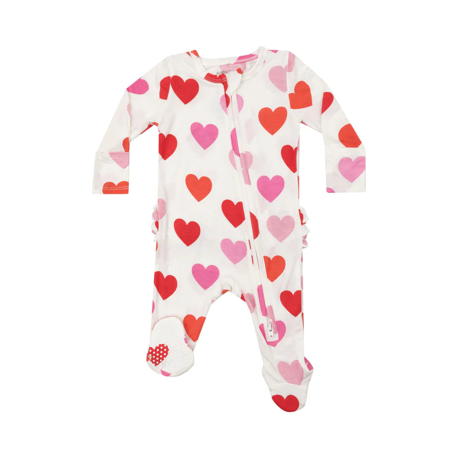 HEARTS RUFFLE FOOTIE