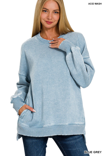 OPAL PULLOVER - BLUE GREY