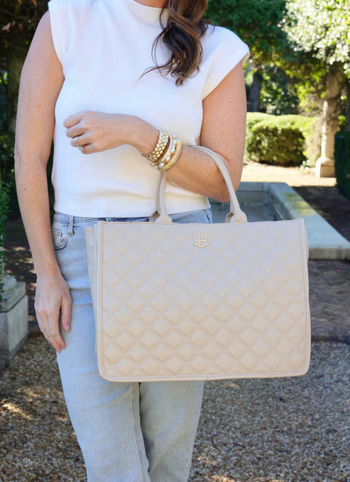 Niall Tote NUDE QUILTED