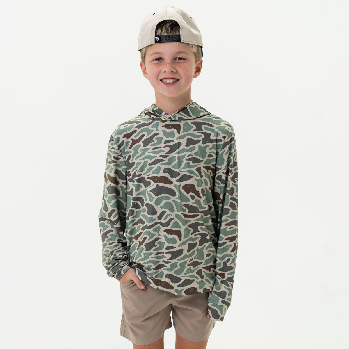 YOUTH PERF HOODIE- BURLEBO - RETRO DUCK CAMO