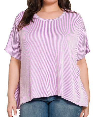 REAGAN TOP - LAVENDER (PLUS)