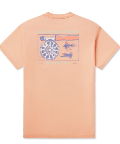 SM FLY REEL TEE - TERRACOTTA