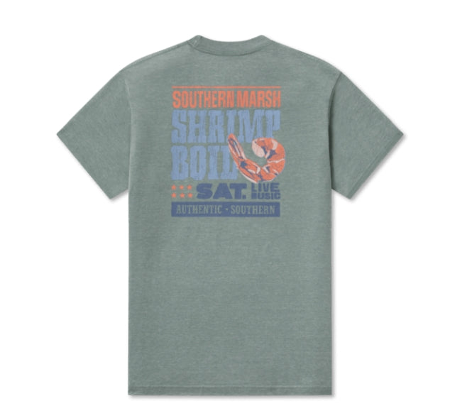 SM SHRIMP BOIL TEE- SAGE