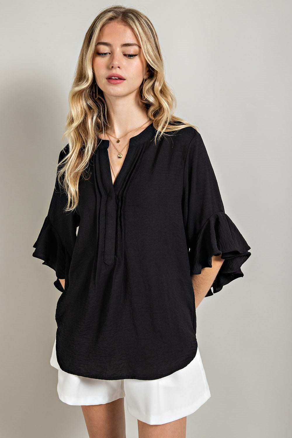 NORA BLOUSE - BLACK