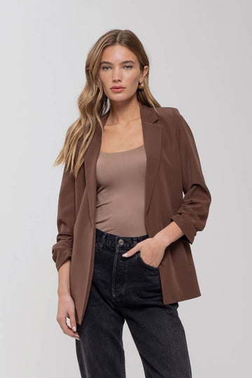 HEIDI BLAZER - BROWN